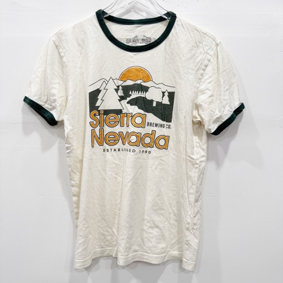 Vintage Sierra Nevada Brewing Co Short Sleeve Ringer Tee Small Cotton - Picture 1 of 4